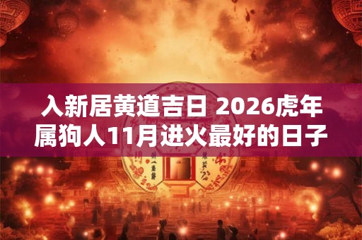 入新居黄道吉日 2026虎年属狗人11月进火最好的日子 入新居黄道吉日 2026虎年属狗人11月进火最好的日子