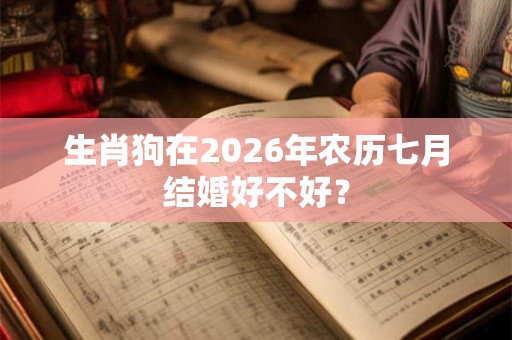 生肖狗在2026年农历七月结婚好不好？
