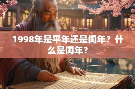 1998年是平年还是闰年?什么是闰年? 1998年是平年还是闰年?什么是闰年?