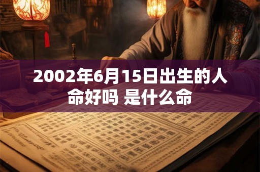 2002年6月15日出生的人命好吗 是什么命
