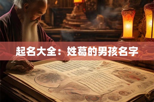 起名大全：姓葛的男孩名字