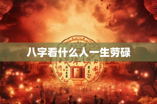 八字看什么人一生劳碌 八字看什么人一生劳碌