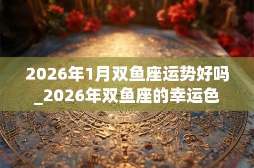 2026年1月双鱼座运势好吗_2026年双鱼座的幸运色