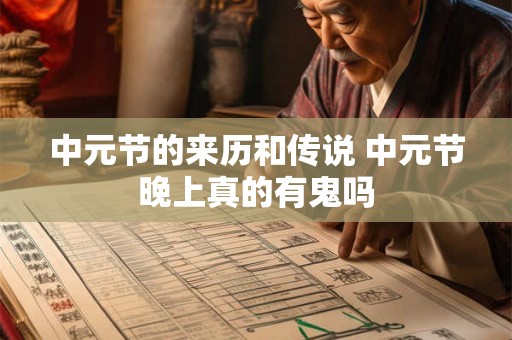 中元节的来历和传说 中元节晚上真的有鬼吗