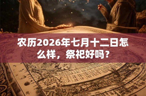 农历2026年七月十二日怎么样，祭祀好吗？