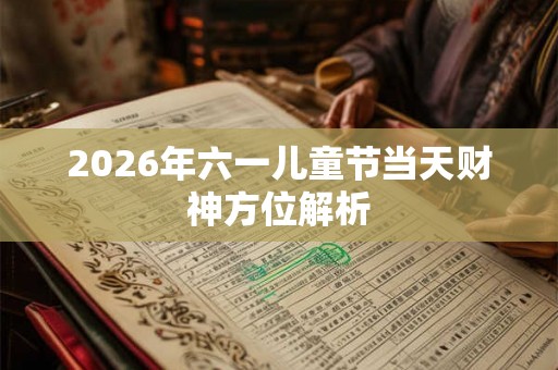 2026年六一儿童节当天财神方位解析