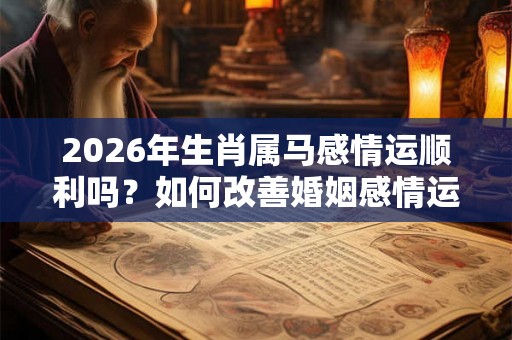 2026年生肖属马感情运顺利吗？如何改善婚姻感情运？