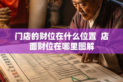 门店的财位在什么位置  店面财位在哪里图解