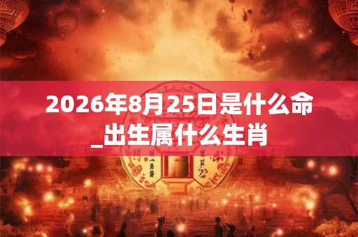 2026年8月25日是什么命_出生属什么生肖