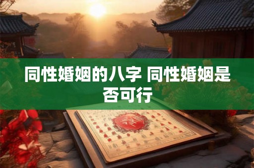 同性婚姻的八字 同性婚姻是否可行