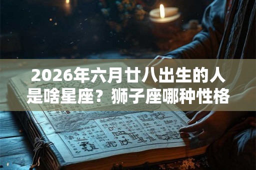 2026年六月廿八出生的人是啥星座？狮子座哪种性格