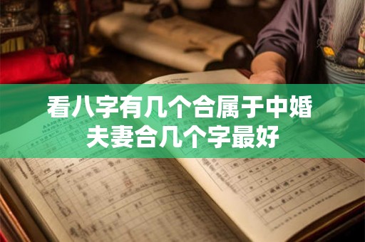看八字有几个合属于中婚 夫妻合几个字最好