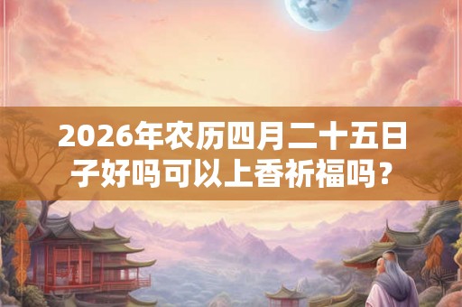 2026年农历四月二十五日子好吗可以上香祈福吗？
