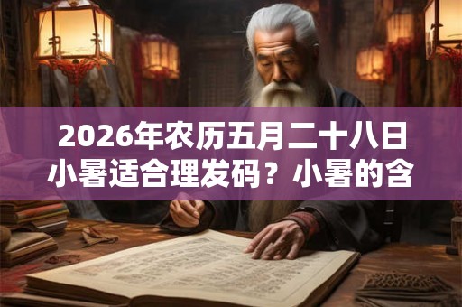 2026年农历五月二十八日小暑适合理发码？小暑的含义