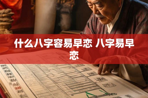 什么八字容易早恋 八字易早恋