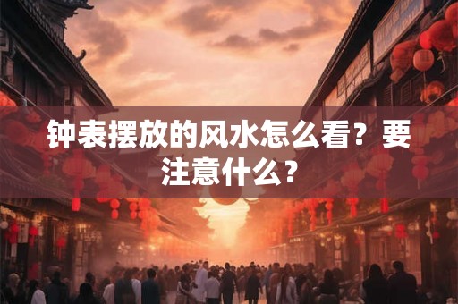 钟表摆放的风水怎么看？要注意什么？