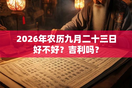 2026年农历九月二十三日好不好?吉利吗? 2026年农历九月二十三日好不好?吉利吗?