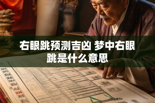 右眼跳预测吉凶 梦中右眼跳是什么意思