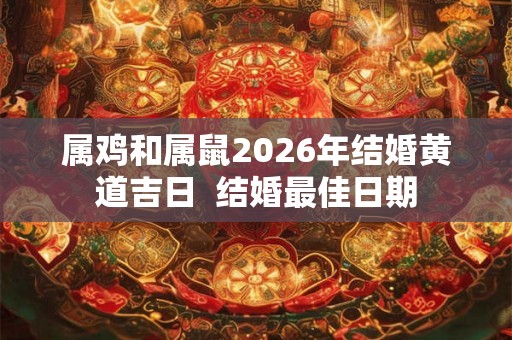 属鸡和属鼠2026年结婚黄道吉日 结婚最佳日期 属鸡和属鼠2026年结婚黄道吉日 结婚最佳日期