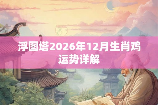 浮图塔2026年12月生肖鸡运势详解