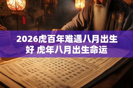 2026虎百年难遇八月出生好 虎年八月出生命运