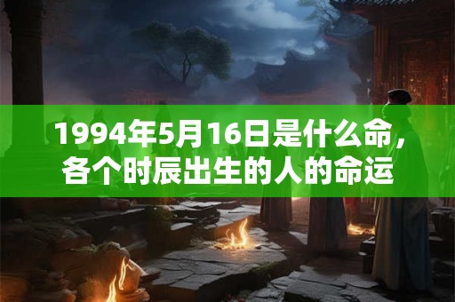 1994年5月16日是什么命，各个时辰出生的人的命运