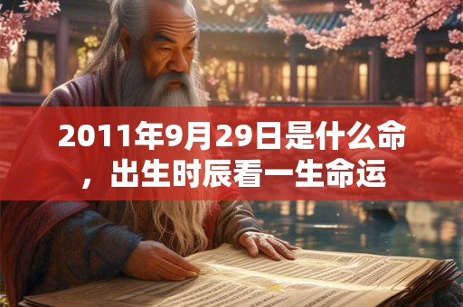 2011年9月29日是什么命，出生时辰看一生命运