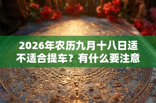 2026年农历九月十八日适不适合提车？有什么要注意的？