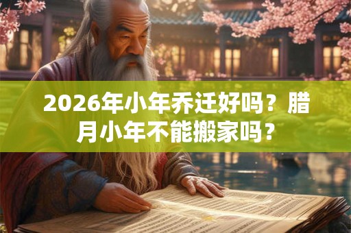 2026年小年乔迁好吗？腊月小年不能搬家吗？