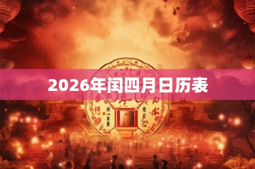 2026年闰四月日历表