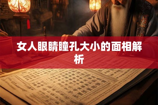 女人眼睛瞳孔大小的面相解析