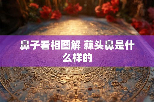 鼻子看相图解 蒜头鼻是什么样的