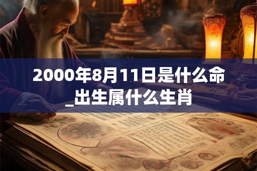 2000年8月11日是什么命_出生属什么生肖