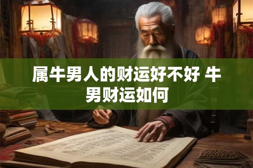 属牛男人的财运好不好 牛男财运如何
