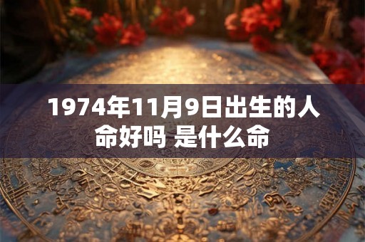 1974年11月9日出生的人命好吗 是什么命