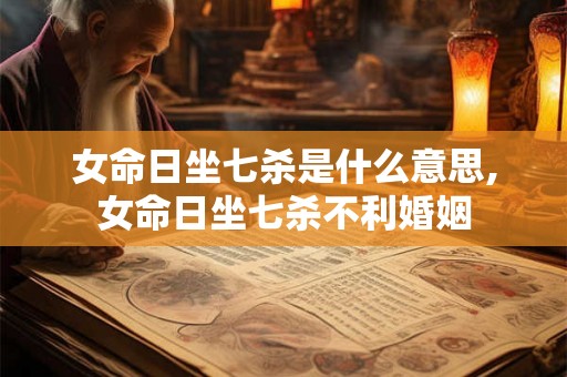 女命日坐七杀是什么意思,女命日坐七杀不利婚姻