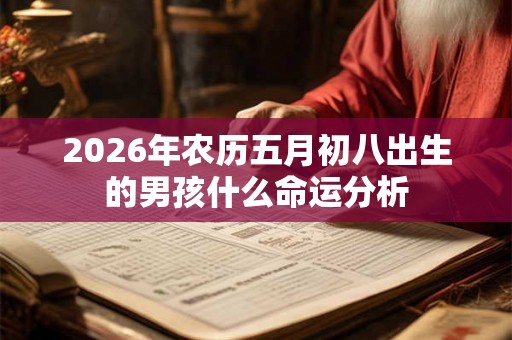2026年农历五月初八出生的男孩什么命运分析