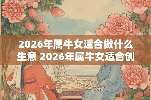 2026年属牛女适合做什么生意 2026年属牛女适合创业吗