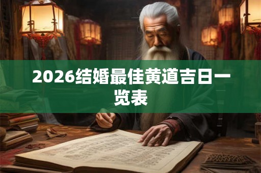 2026结婚最佳黄道吉日一览表