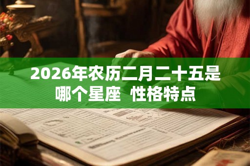 2026年农历二月二十五是哪个星座 性格特点 2026年农历二月二十五是哪个星座 性格特点