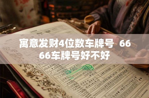 寓意发财4位数车牌号 6666车牌号好不好 寓意发财4位数车牌号 6666车牌号好不好