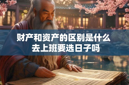 财产和资产的区别是什么  去上班要选日子吗