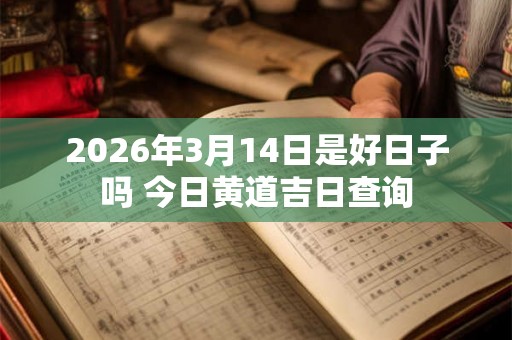 2026年3月14日是好日子吗 今日黄道吉日查询