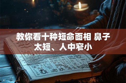 教你看十种短命面相 鼻子太短、人中窄小