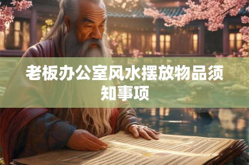 老板办公室风水摆放物品须知事项