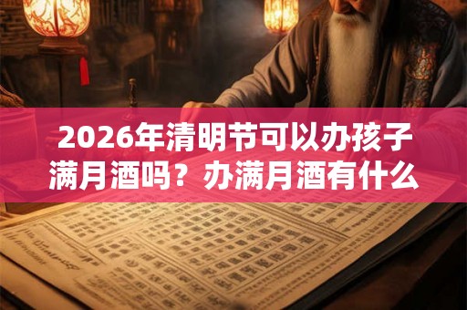 2026年清明节可以办孩子满月酒吗？办满月酒有什么讲究？