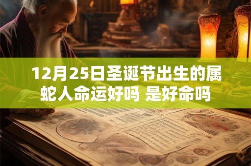 12月25日圣诞节出生的属蛇人命运好吗 是好命吗