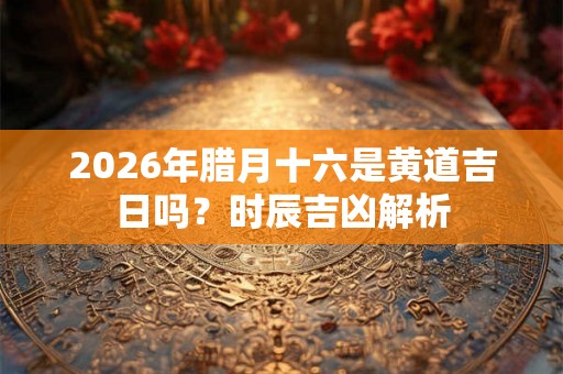 2026年腊月十六是黄道吉日吗？时辰吉凶解析