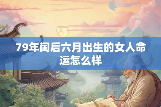 79年闰后六月出生的女人命运怎么样