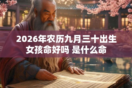 2026年农历九月三十出生女孩命好吗 是什么命